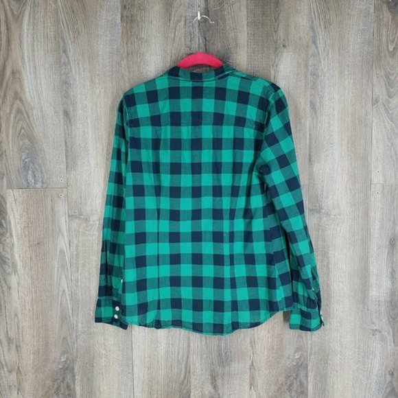J. Crew Mercantile Green Plaid Button Down Shirt - Picture 4 of 11